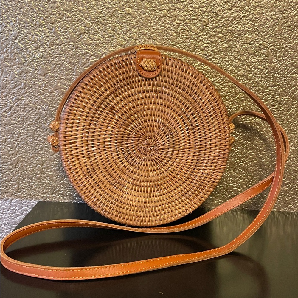 Rattan Round Woven Bag New!